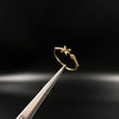 Ring Xo 1.15gr / Size 6 3/4 / White Zircons Yellow Gold&