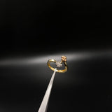 Flower Ring 2.8gr / T5 / White Zircons Three Golds&