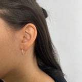 Candongas Aro Liso 0.7gr / 3/4 in / Oro Amarillo 18K