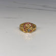 Anillo Caballo Herradura 7.95gr / T11 3/4 / Circones Fucsias  Oro Amarillo$