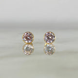 Topos Bisel 1.55gr / 7mm Circon Blanco Oro Amarillo 18K