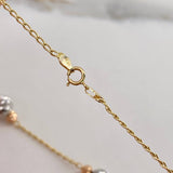 Espiga Chain 5.7gr / 45cm / Beads 4-7mm Diamond Cut Three Golds $