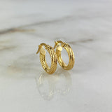 Hoop Earrings Carly 1.35gr / 1.3cm / Punta Raya Yellow Gold