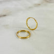 Hoop Earrings Striped Hoop 0.75gr / 1.5cm / 18K Gold *