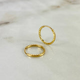 Candongas Aro Rayado 0.85gr / 1.5cm / Oro Amarillo 18K *