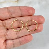 Candongas Aro Rayado 0.8gr / 1.6cm / Oro Amarillo