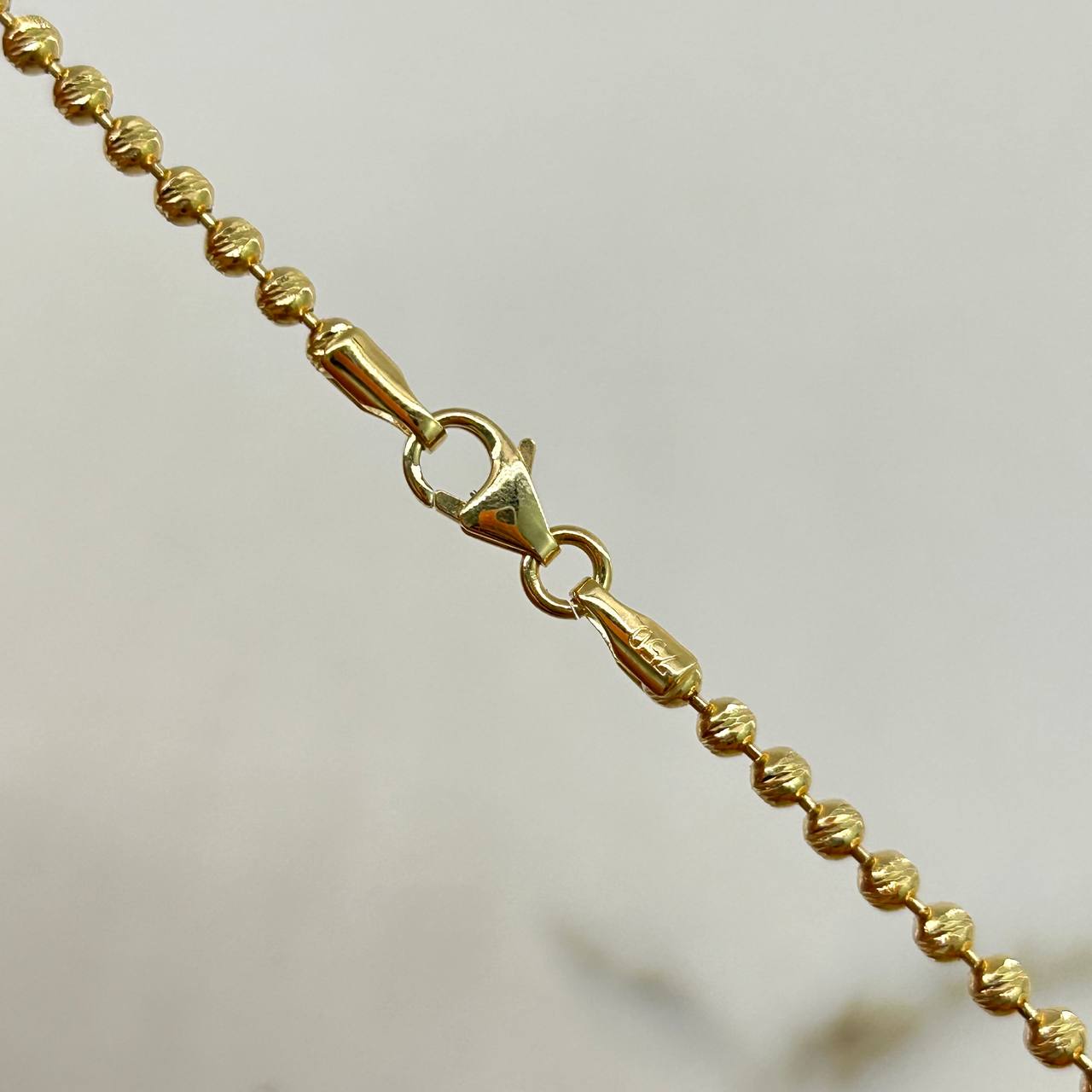 Military Chain 11.95gr / 55cm / Bead 1.9mm Diamantada Yellow Gold +3 &