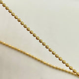 Military Chain 11.95gr / 55cm / Bead 1.9mm Diamantada Yellow Gold +3 &