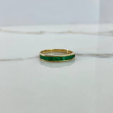 Ring Band 2.5gr / Size 8 / Solitaire 1 Ct Emerald Yellow Gold (Jewel)$