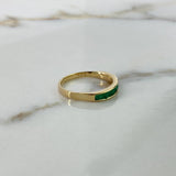 Ring Band 2.5gr / Size 8 / Solitaire 1 Ct Emerald Yellow Gold (Jewel)$