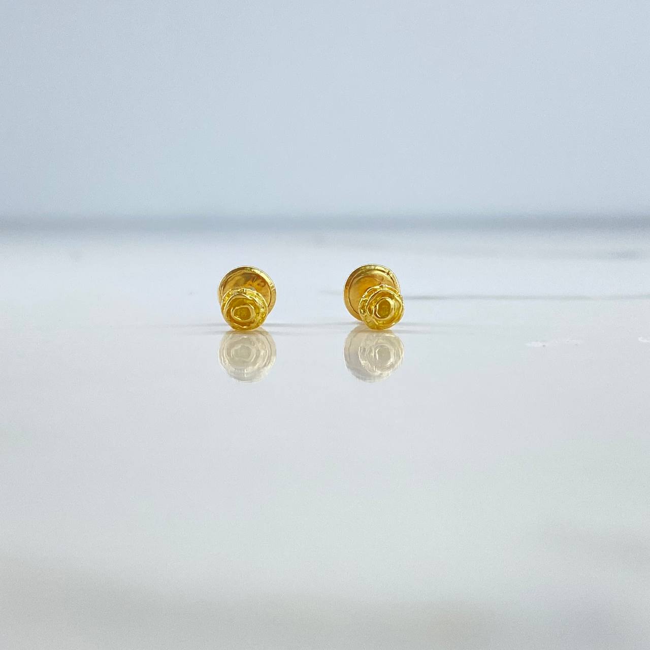 Stud Earrings Pink 0.85gr / Smooth Yellow Gold$