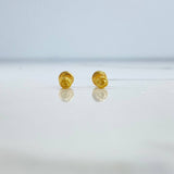 Stud Earrings Pink 0.85gr / Smooth Yellow Gold$