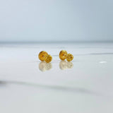 Stud Earrings Pink 0.85gr / Smooth Yellow Gold$