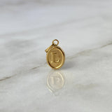 Pendant Oval L Letter 0.6gr / 1.8cm / Stamped Yellow Gold ©