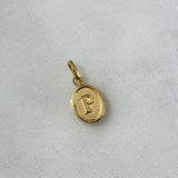 Pendant Letter P 0.5gr / 1.8cm / Stamped Yellow Gold