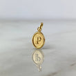 Pendant Letter P 0.5gr / 1.8cm / Stamped Yellow Gold