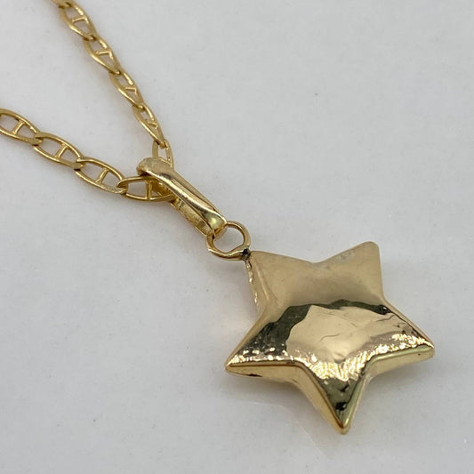 Pendant Star 0.55gr / 1.5cm / Smooth Yellow Gold $