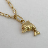 Pendant Dolphin 0.45gr / 2cm / Smooth Yellow Gold $