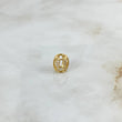 Charm Oval Basteado 0.85gr / 0.7cm / 7mm White Zircons Yellow Gold ©