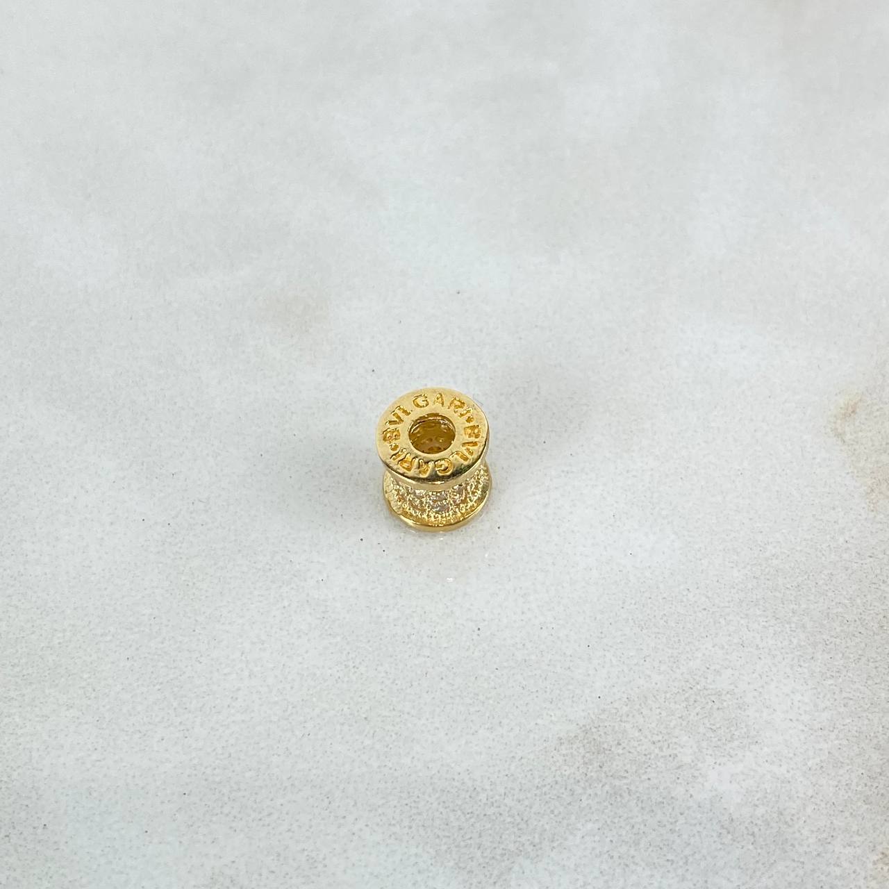 Herraje Cilindro Rustico 1.1gr / 0.6cm / 6mm Circones Blancos Oro Amarillo ©