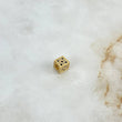 Charm Hub 1.1gr / 0.55cm / 5.5mm Black White Zircons Yellow Gold ©