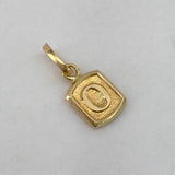 Pendant Letter O Frame 0.35gr / 1.5cm / Smooth Yellow Gold $