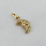 Pendant Crescent Face 0.3gr / 1.5cm / Smooth Yellow Gold $