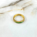 Ring Headband Bague Churumbela 3.65gr / Size 7 3/4 / 25pts Emeralds Yellow Gold (Jewel) ©