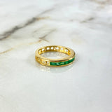 Ring Headband Bague Churumbela 3.65gr / Size 7 3/4 / 25pts Emeralds Yellow Gold (Jewel) ©