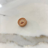 Charm Corona Rx  2.7gr / 1.5cm / Orange Zircons  Rose Gold &