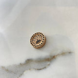 Charm Corona Rx  2.7gr / 1.5cm / Black Zircons  Rose Gold &