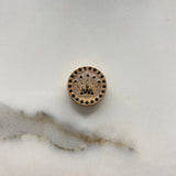 Charm Corona Rx  2.7gr / 1.5cm / Black Zircons  Rose Gold &