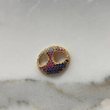 Charm Catrina 2.4gr / 2cm / Colored Zircons Yellow Gold $