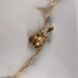 Pendant Frog 6.65gr / 3.5cm / Colored Zircons Yellow Gold &