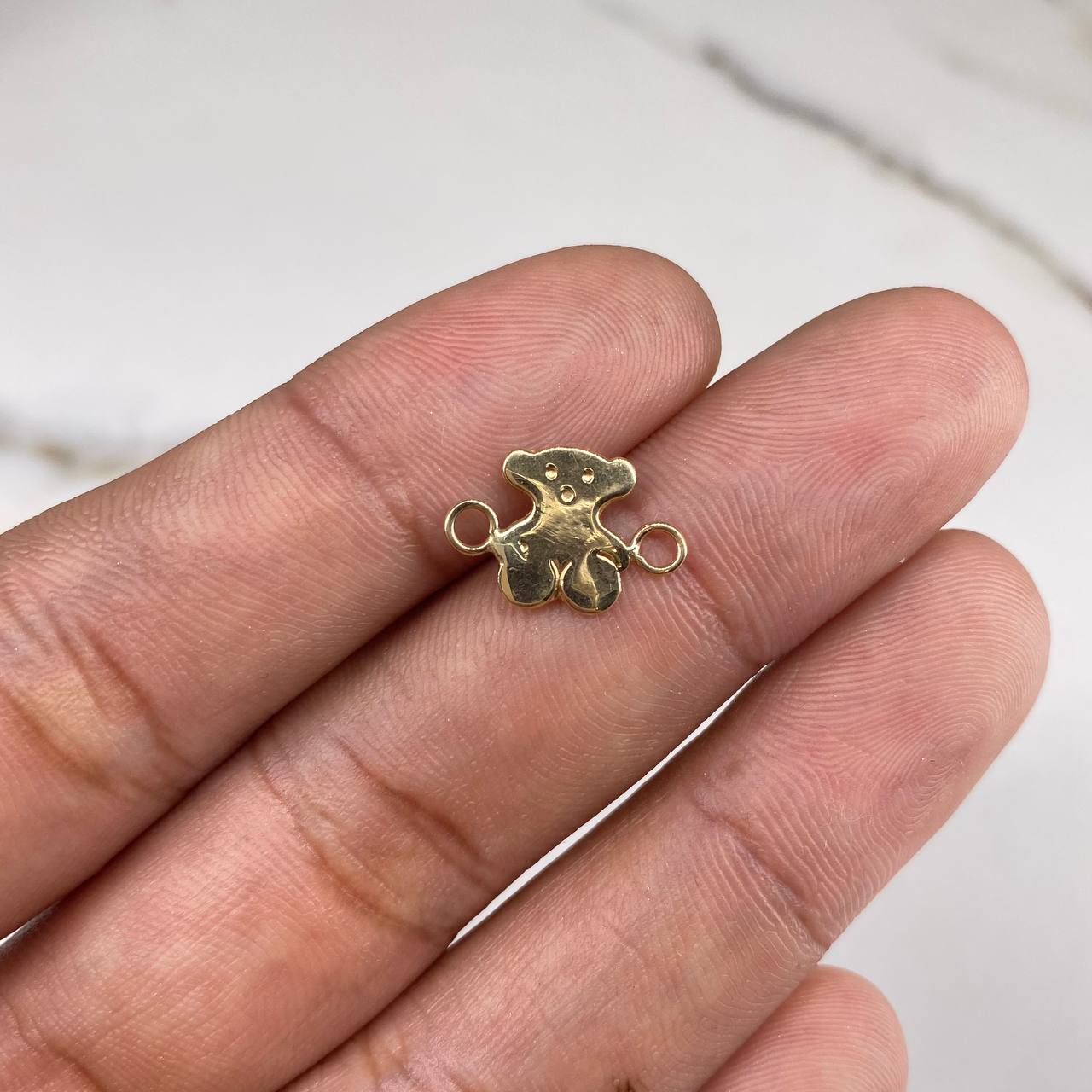 Charm Bear Ts  0.55gr / 1cm / Smooth  Yellow Gold &