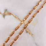 Rustic Chain 21.75gr / 60cm-Rose Gold Barrel Groove (Offer) &