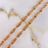 Rustic Chain 21.75gr / 60cm-Rose Gold Barrel Groove (Offer) &
