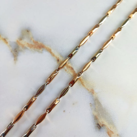Rustic Spike Chain 16.9gr / 45cm / Smooth Barrel Two-tone White Rose (Offer) &
