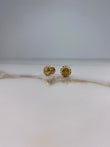 Stud Earrings Sol 0.85gr / Yellow Gold &