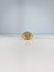 Anchor Ring 7.85gr / 10 / White Zircons Three Golds $