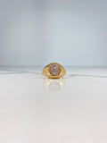 Anchor Ring 7.85gr / 10 / White Zircons Three Golds $