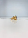 Anchor Ring 7.85gr / 10 / White Zircons Three Golds $