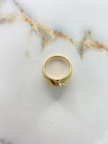 Anchor Ring 7.85gr / 10 / White Zircons Three Golds $