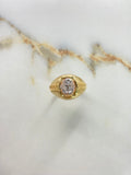 Anchor Ring 7.85gr / 10 / White Zircons Three Golds $