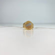 Signet Ring 4.6gr / T9 / Oval Stripes Three Golds &