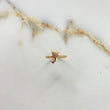 Dolphin Ring 1.9gr / Size 6 1/2 / Smooth White Zirconia Rose Gold &