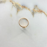 Dolphin Ring 1.9gr / Size 6 1/2 / Smooth White Zirconia Rose Gold &