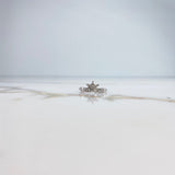 Princess Ring 2.1gr / T6 / White Gold & White Zircon Crown