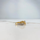 Infinity Ring 3gr / T6 1/2 / White Zircons Two Yellow White Golds &