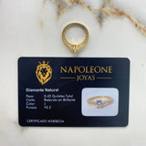 Anillo Solitario 2.85gr / T5 / Diamante 40pts Oro Amarillo (Joya) $